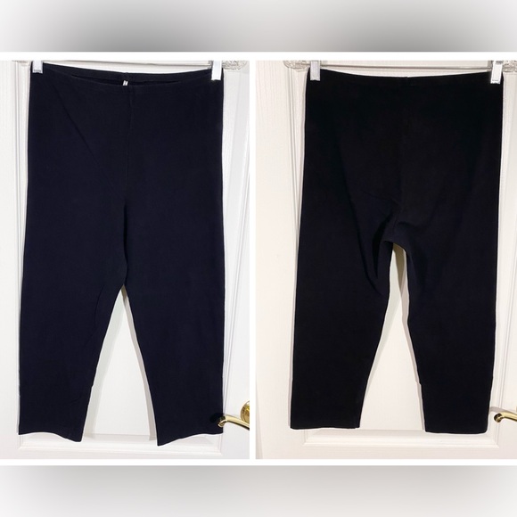 2 Pairs Black Leggings Seven7 Cable Knit and Tresics High Waist Capris Large - Picture 5 of 8